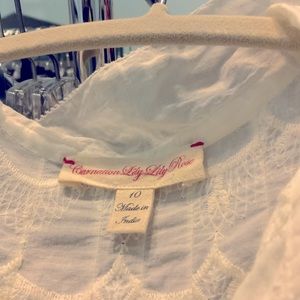 Anthropogenic white lace dress